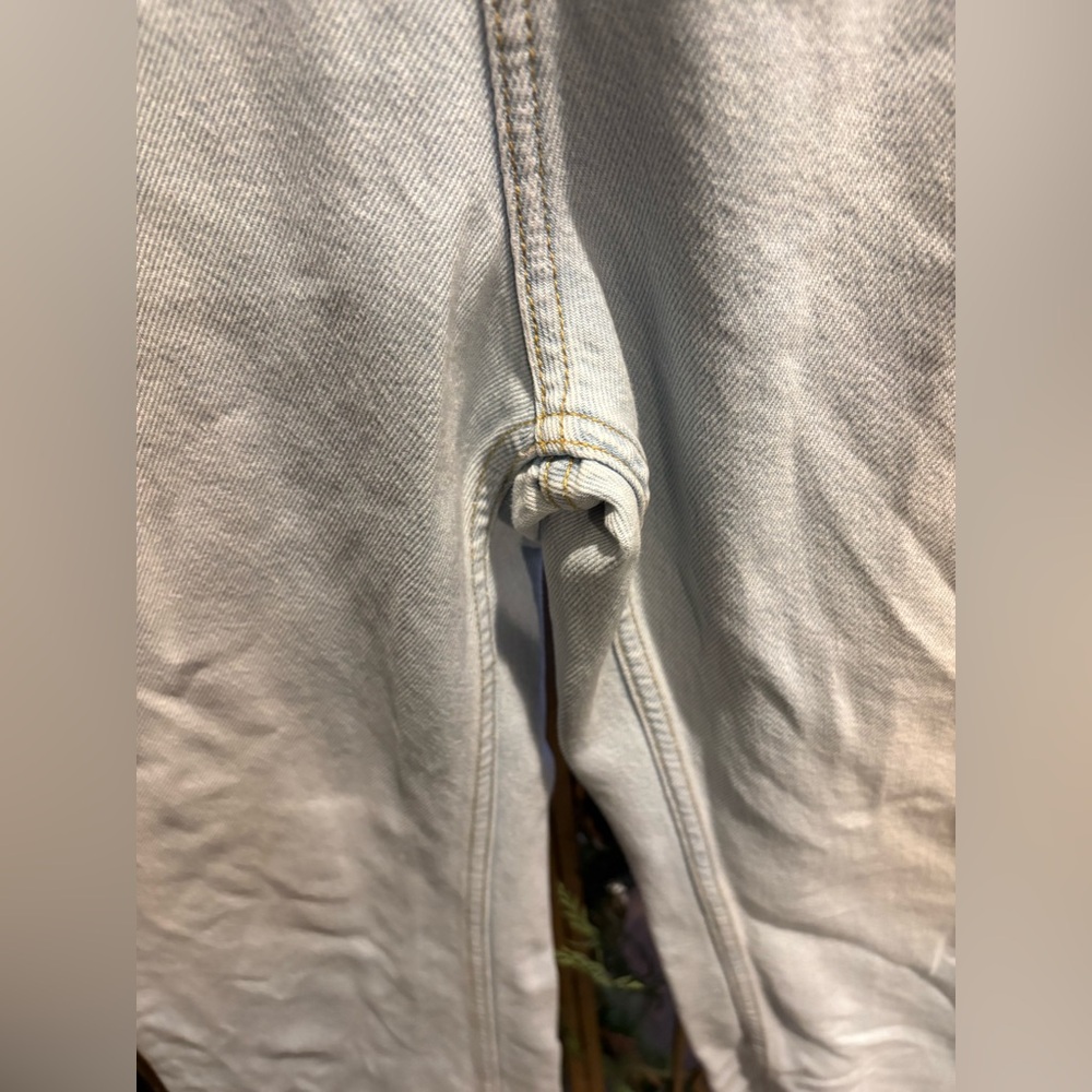 Light Blue with tan Women' Wide-Leg Jeans open waist Maison margiela size 2 - Picture 6 of 16